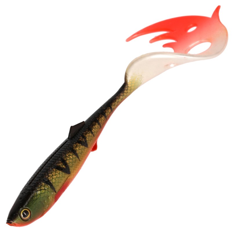 Przynęta Mikado Sicario Pike Tail 14cm Bloody Perch – guma na szczupaka i sandacza