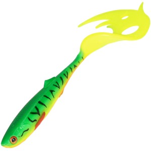 Przynęta Mikado Sicario Pike Tail 14cm Fire Tiger – skuteczna guma na szczupaka i sandacza