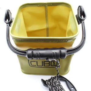 Składane wiadro Delphin CUBO 5L + 5m – kompaktowe i praktyczne wiadro wędkarskie