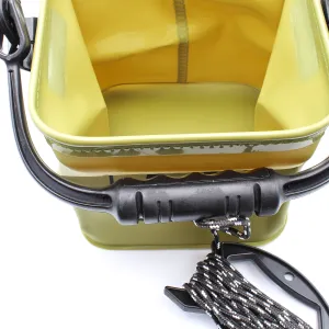 Składane wiadro Delphin CUBO 5L + 5m – kompaktowe i praktyczne wiadro wędkarskie