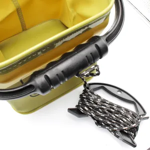 Składane wiadro Delphin CUBO 5L + 5m – kompaktowe i praktyczne wiadro wędkarskie