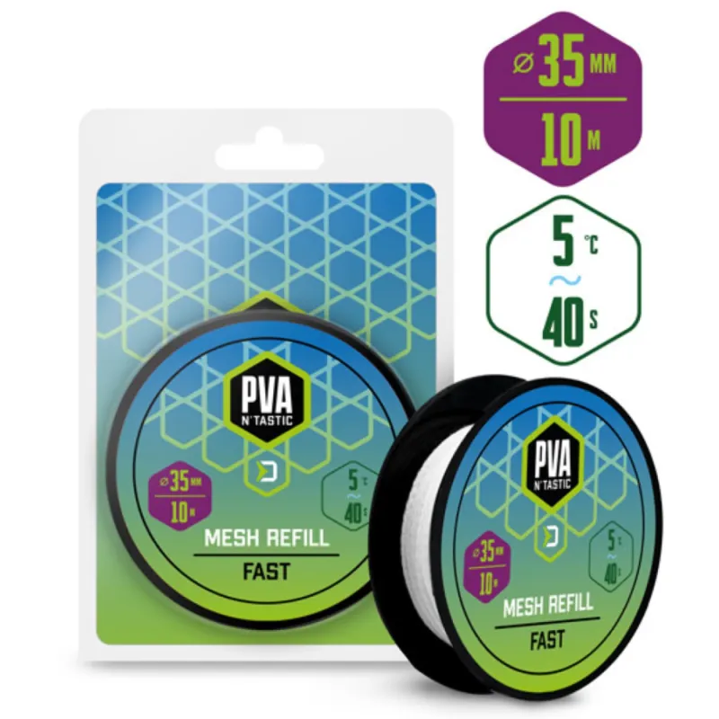 Zapasowa siatka 10m 35mm Delphin PVA Quick – szybkorozpuszczalna siatka do grubych zanęt