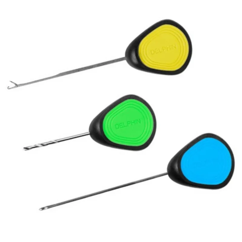 Zestaw igieł Delphin THE END GRIP Set 3 szt. – komplet narzędzi karpiowych