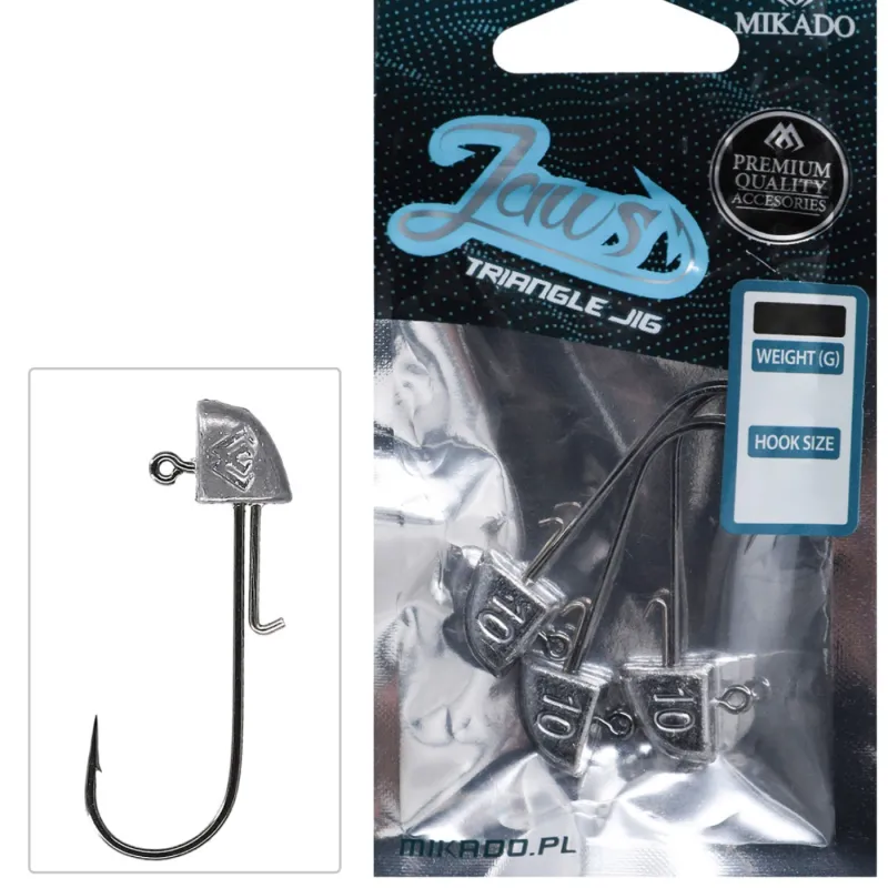 Główki jigowe Trójkątne Jaws Mikado 10g 1/0 BN