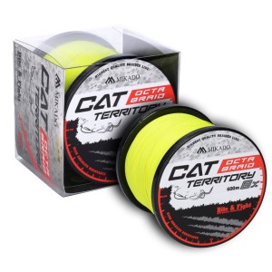 Plecionka sumowa Mikado Cat Territory Octa Braid 0.50 mm 600 m Fluo Yellow – wytrzymałość 53.3 kg