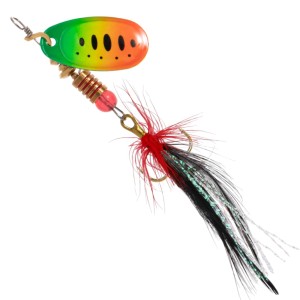 Błystka obrotowa Blaster Chwost 0 Srebrna 29 – fluo skuteczna na okonie i pstrągi