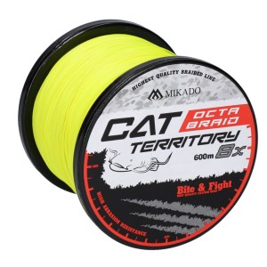 Plecionka sumowa Mikado Cat Territory Octa Braid 0.50 mm 600 m Fluo Yellow – wytrzymałość 53.3 kg