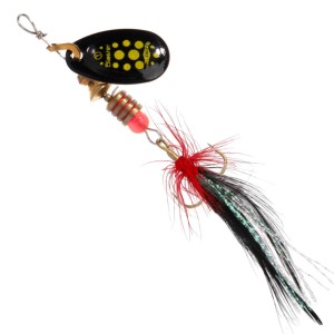 Błystka obrotowa Blaster Chwost 1 Srebro 21 – czarna skuteczna na okonie i pstrągi