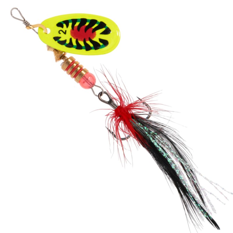 Błystka obrotowa Blaster Chwost 1 Srebro 28 – fluo przynęta na okonie i pstrągi