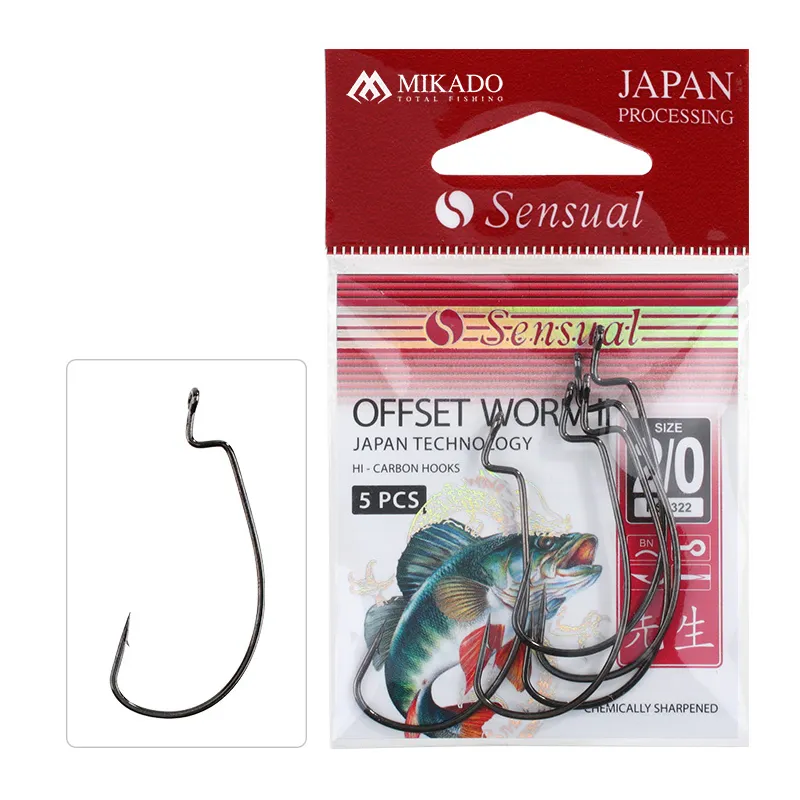 Haki spinningowe Sensual Mikado nr3/0 Offset Worm 2