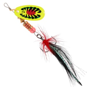 Błystka obrotowa Blaster Chwost 4 Srebrna 28 Fluo – skuteczna na okonie i pstrągi