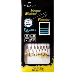 Przypony MF Mikado Method Feeder 8 z Gumką – plecionka 0,14 mm HMFB213G