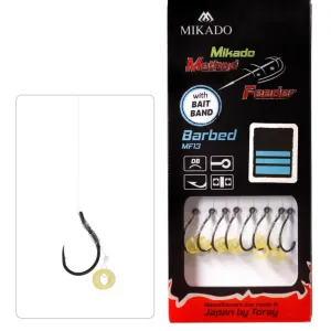 Przypony Mikado Method Feeder 6 z gumką – żyłka 0,25 mm, długość 10 cm, haki nr 6