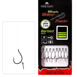 Przypony Mikado Method Feeder 4 z igłą – żyłka 0,28 mm, długość 10 cm, haki nr 4