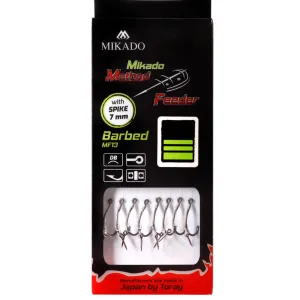 Przypony Mikado Method Feeder 8 z igłą – żyłka 0,23 mm, długość 10 cm, haki nr 8