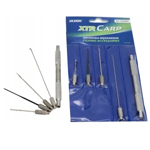Komplet wierteł i igieł karpiowych Jaxon XTR Carp INOX – stal nierdzewna, 4-elementowy zestaw