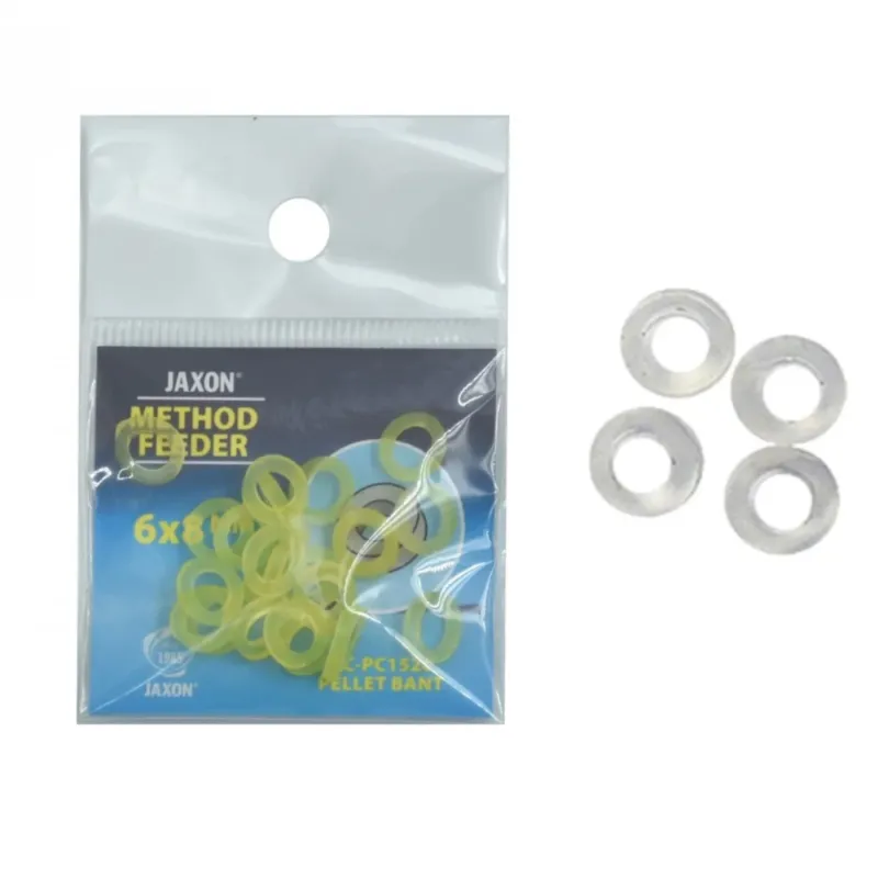 Gumki lateksowe Jaxon Method Feeder 4 mm – trwałe i elastyczne, 20 szt.