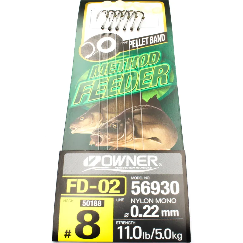 Przypon Method Feeder z gumka nr.8 żył 0,22 Owner