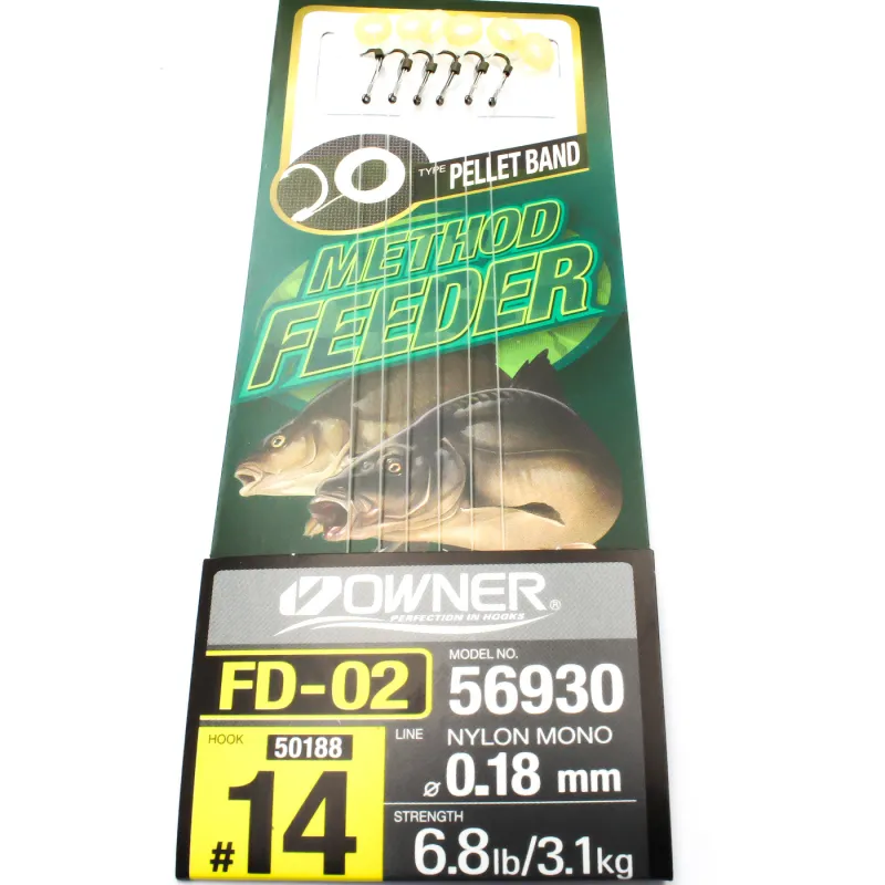 Przypon Method Feeder z gumka nr.14 żył 0,18 Owner