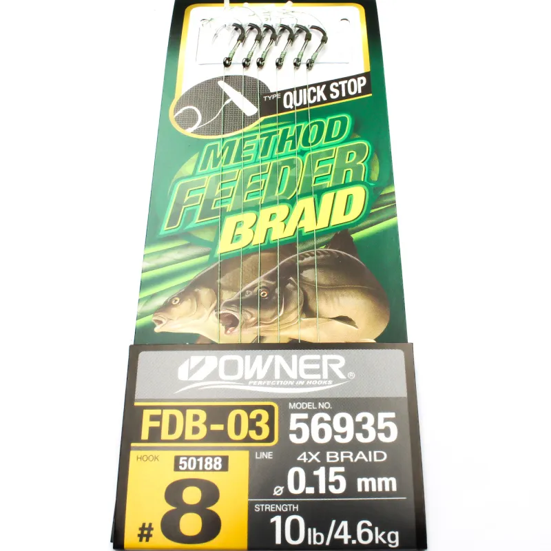 Przypon Method Feeder z quick nr.8 plec 0,15 Owner