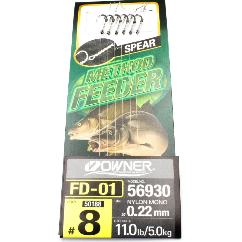 Przypon Method Feeder z igłą nr.8 żyłka 0,22 Owner