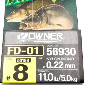 Przypon Method Feeder z igłą nr.8 żyłka 0,22 Owner