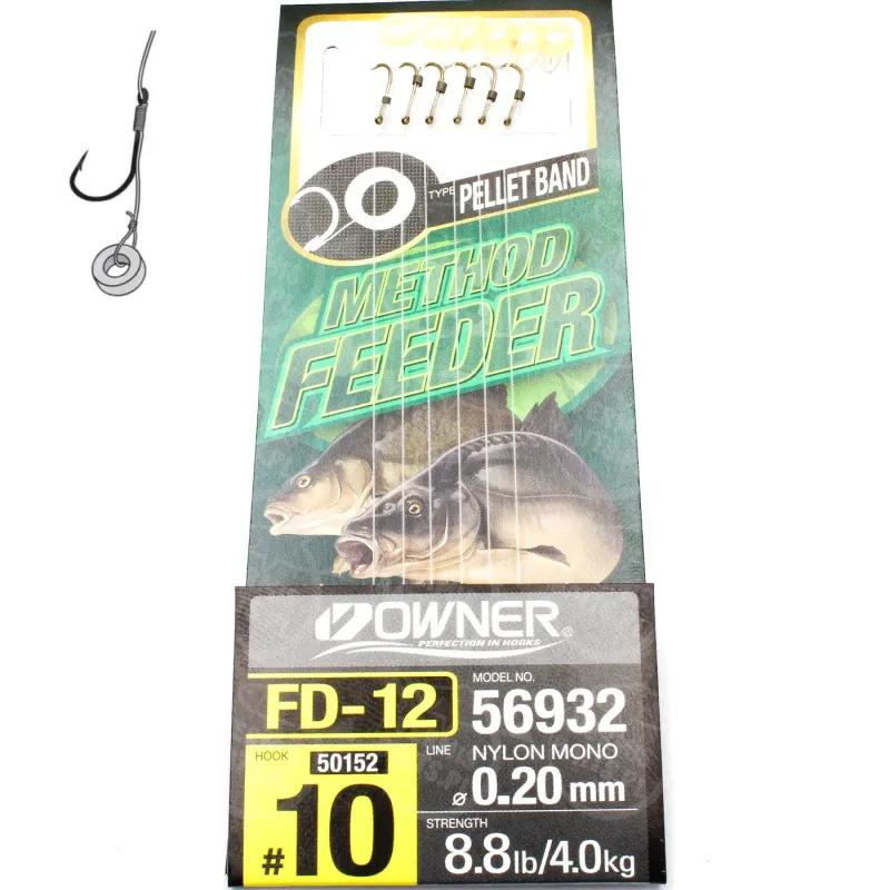 Przypon Method Feeder gumka nr 10 żyłka 0,20 Owner