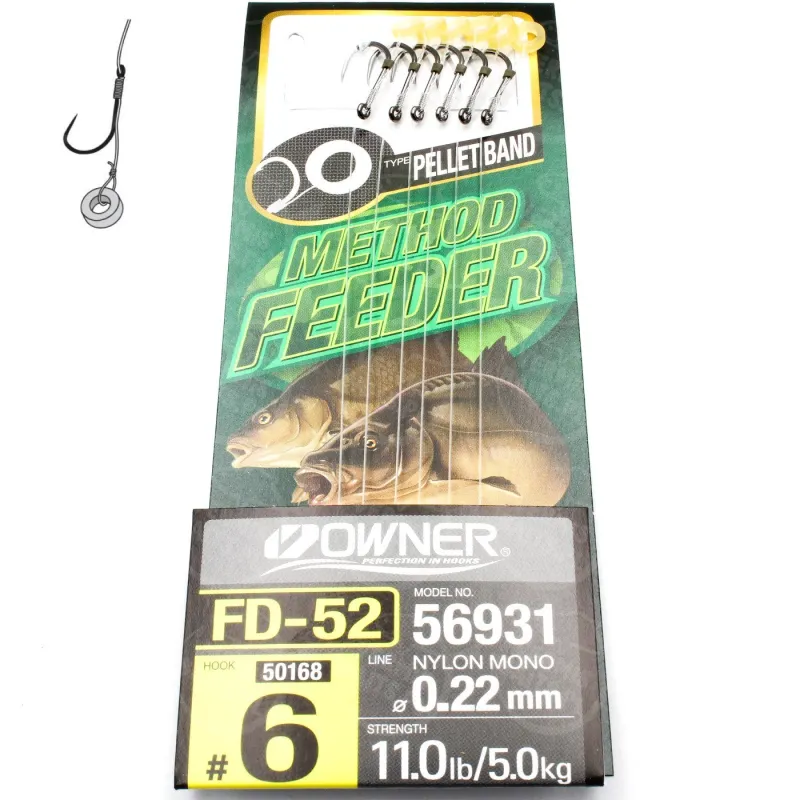 Przypon Method Feeder gumka hak 6 żyłka 0,22 Owner