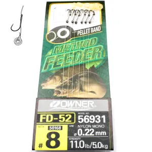 Przypon Method Feeder gumka hak 8 żyłka 0,22 Owner