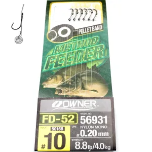 Przypon Method Feeder gumka hak10 żyłka 0,20 Owner