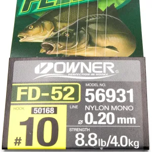 Przypon Method Feeder gumka hak10 żyłka 0,20 Owner