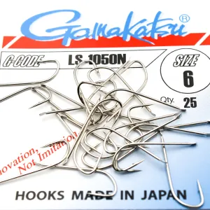 Haczyki Gamakatsu LS-1050N r.6 25szt NIKIEL