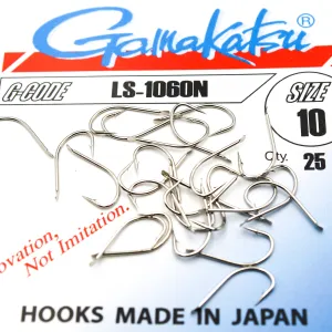 Haczyki Gamakatsu LS-1060N r.10 25szt NIKIEL