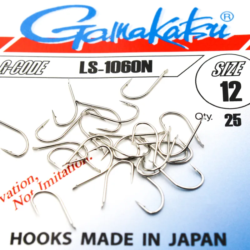 Haczyki Gamakatsu LS-1060N r.12 25szt NIKIEL