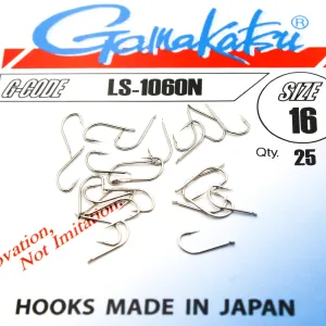 Haczyki Gamakatsu LS-1060N r.16 25szt NIKIEL