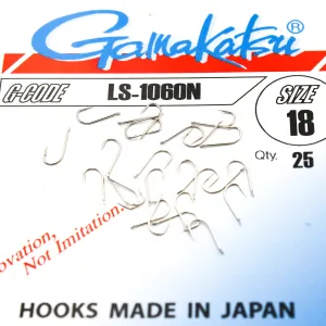 Haczyki Gamakatsu LS-1060N r.18 25szt NIKIEL