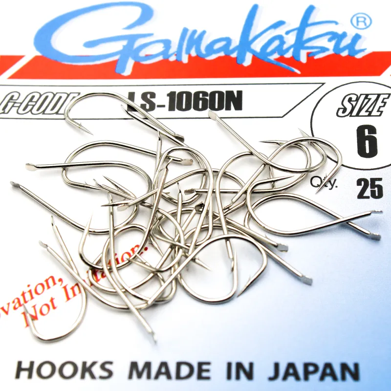 Haczyki Gamakatsu LS-1060N r.6 25szt NIKIEL