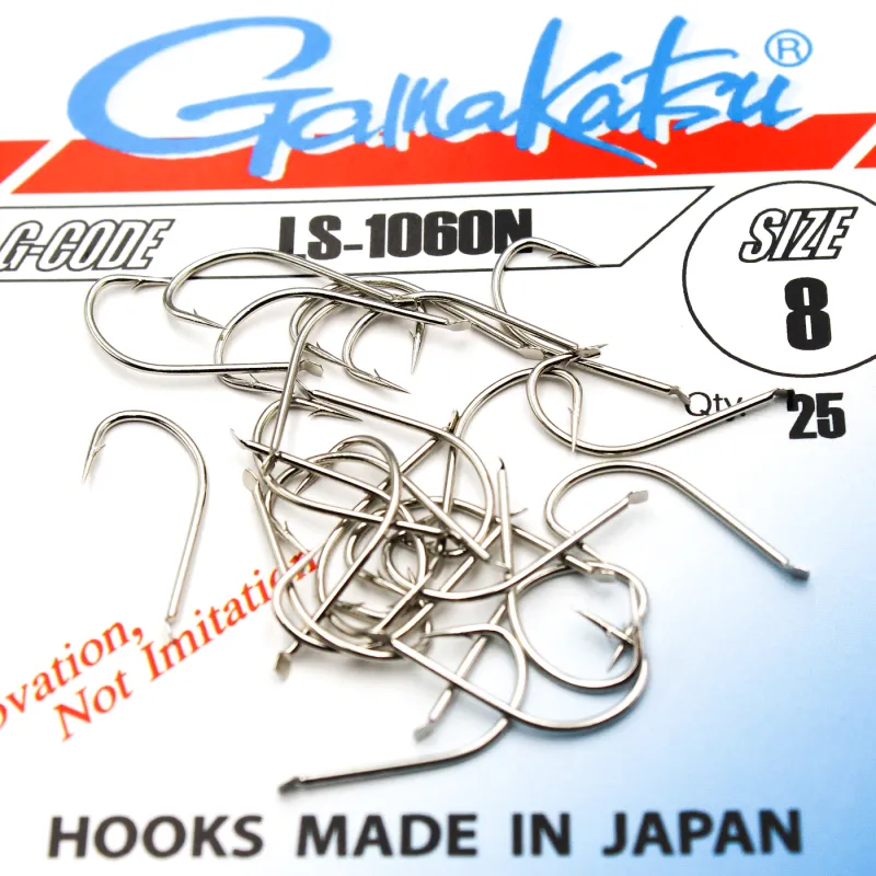 Haczyki Gamakatsu LS-1060N r.8 25szt NIKIEL