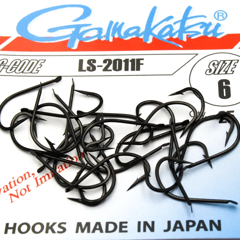 Haczyki Gamakatsu LS-2011 r.6 25szt NS BLACK