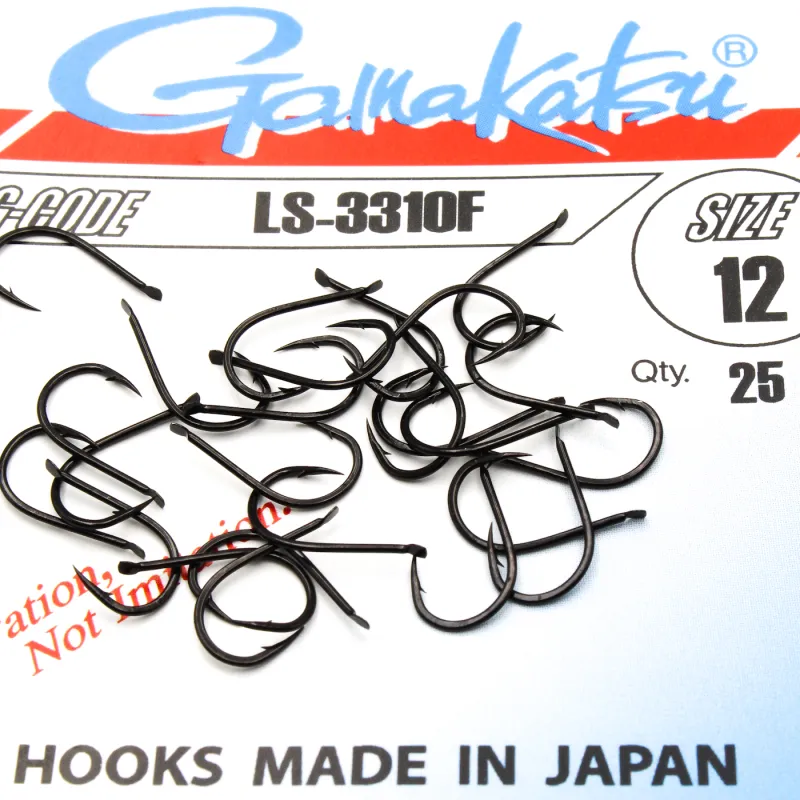 Haczyki Gamakatsu LS-3310 r.12 25szt NS BLACK