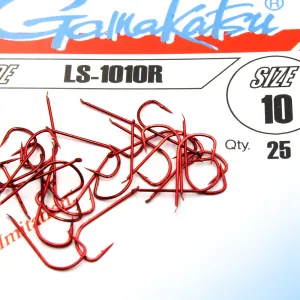 Haczyki Gamakatsu LS-1010 r.10 25szt RED