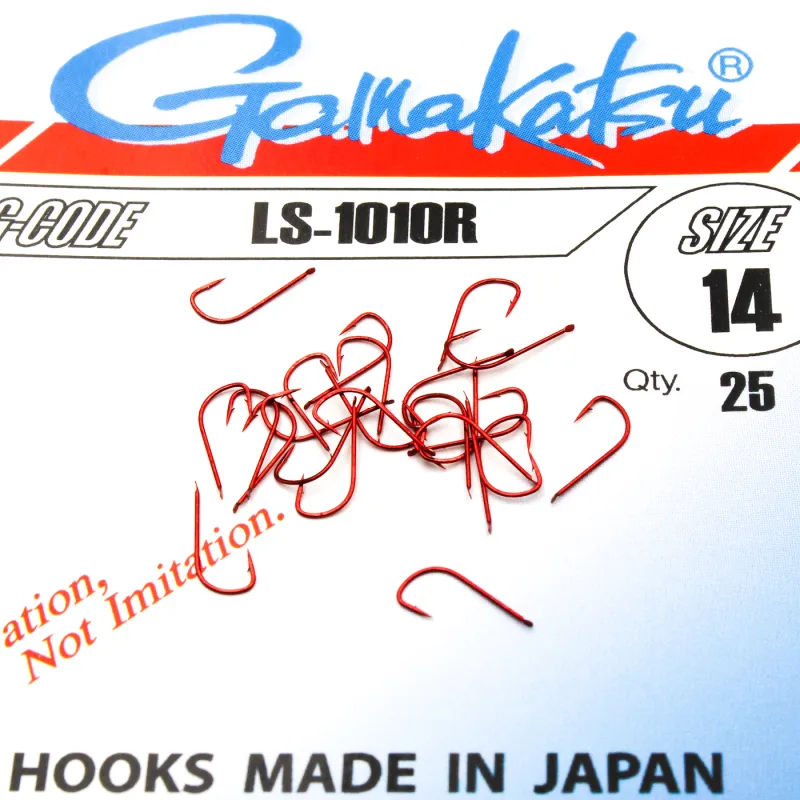 Haczyki Gamakatsu LS-1010 r.14 25szt RED