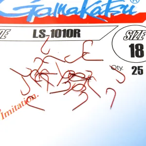 Haczyki Gamakatsu LS-1010 r.18 25szt RED