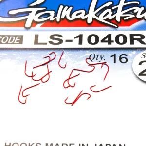 Haczyki Gamakatsu LS-1040 N/L r.20 16szt RED
