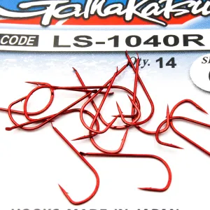 Haczyki Gamakatsu LS-1040 N/L r.6 14szt RED