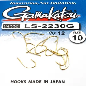 Haczyki Gamakatsu LS-2230 N/L r.10 12szt GOLD