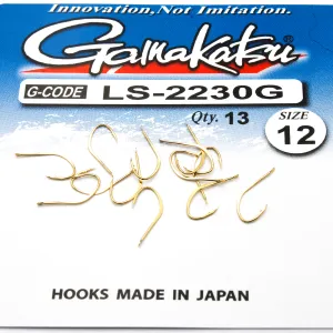 Haczyki Gamakatsu LS-2230 N/L r.12 13szt GOLD