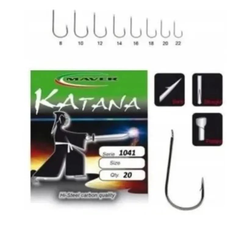 Haczyki Maver Katana 1041 Bronze rozm. 16 | Precyzja i niezawodność
