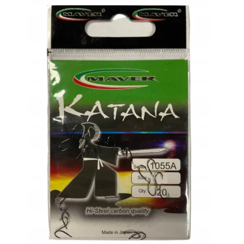Haczyki Maver Katana 1055 Black Nickel rozm. 16 | Siła i precyzja w jednym