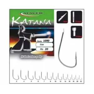 Haczyki Maver Katana 1095 rozm. 16 Black Nickel – ostre i niezawodne